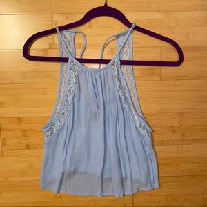 Forever 21 Light Blue Crop Tank Top